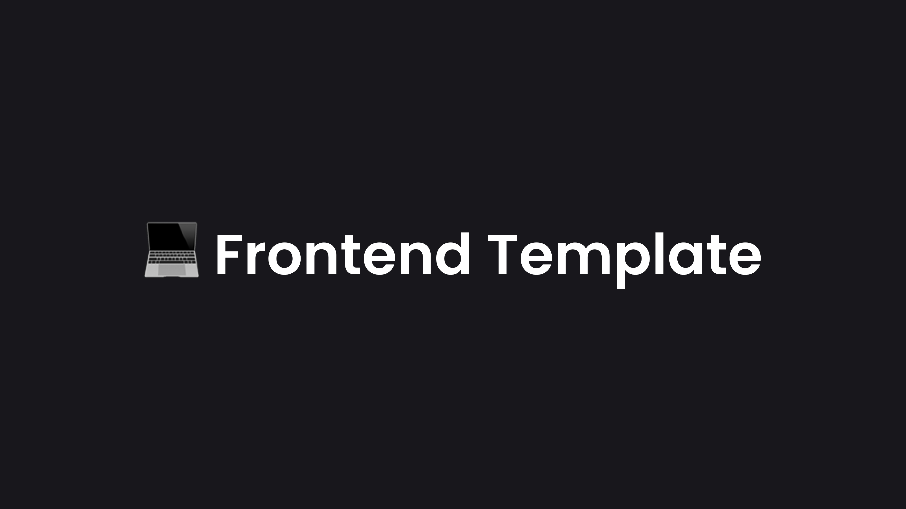 Frontend Template